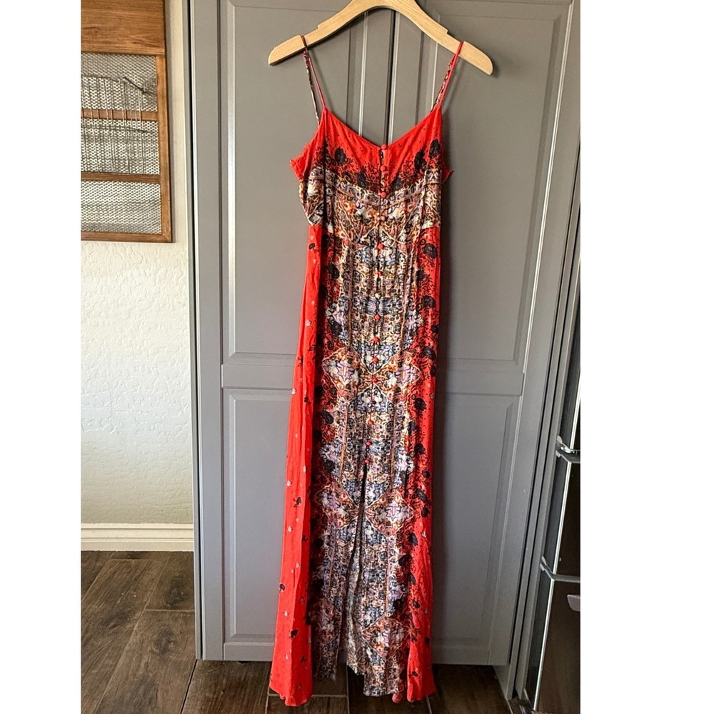 Intimately Free People Morning Song Maxi Dress, Cherry Combo,XS (NWOT) - Picture 11 of 15
